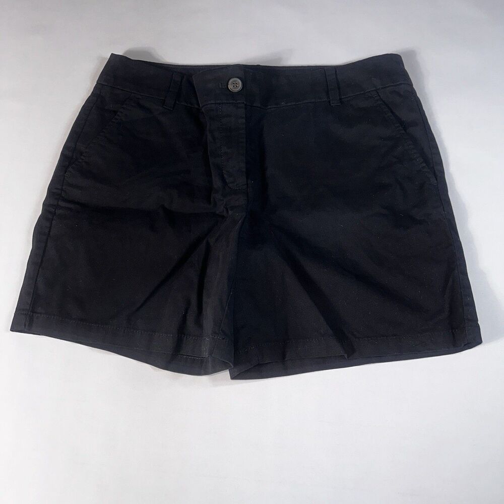 LOFT Outlet Shorts Chino Shorts Black Pockets Size 8 Regular Fit